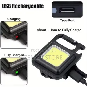 Rechargeable Mini LED Keychain Light 3-in-1