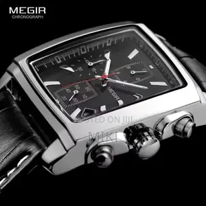 Photo - Megir Trendy Men’S Fashion Black Leather Watch