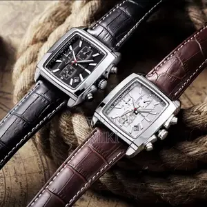 Megir Trendy Men’S Fashion Black Leather Watch