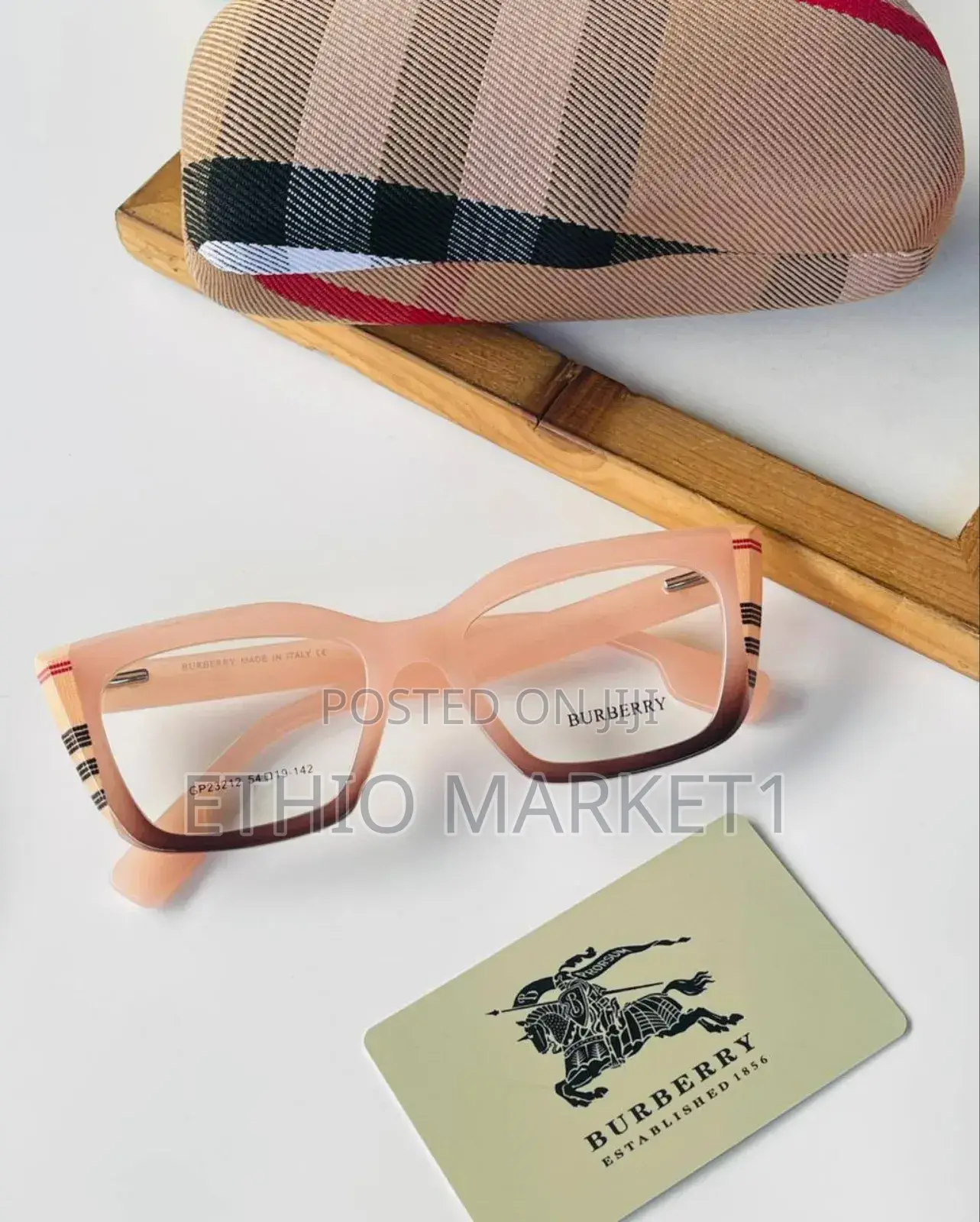 Burberry Transparent Lens Unisex Model Sunglasses