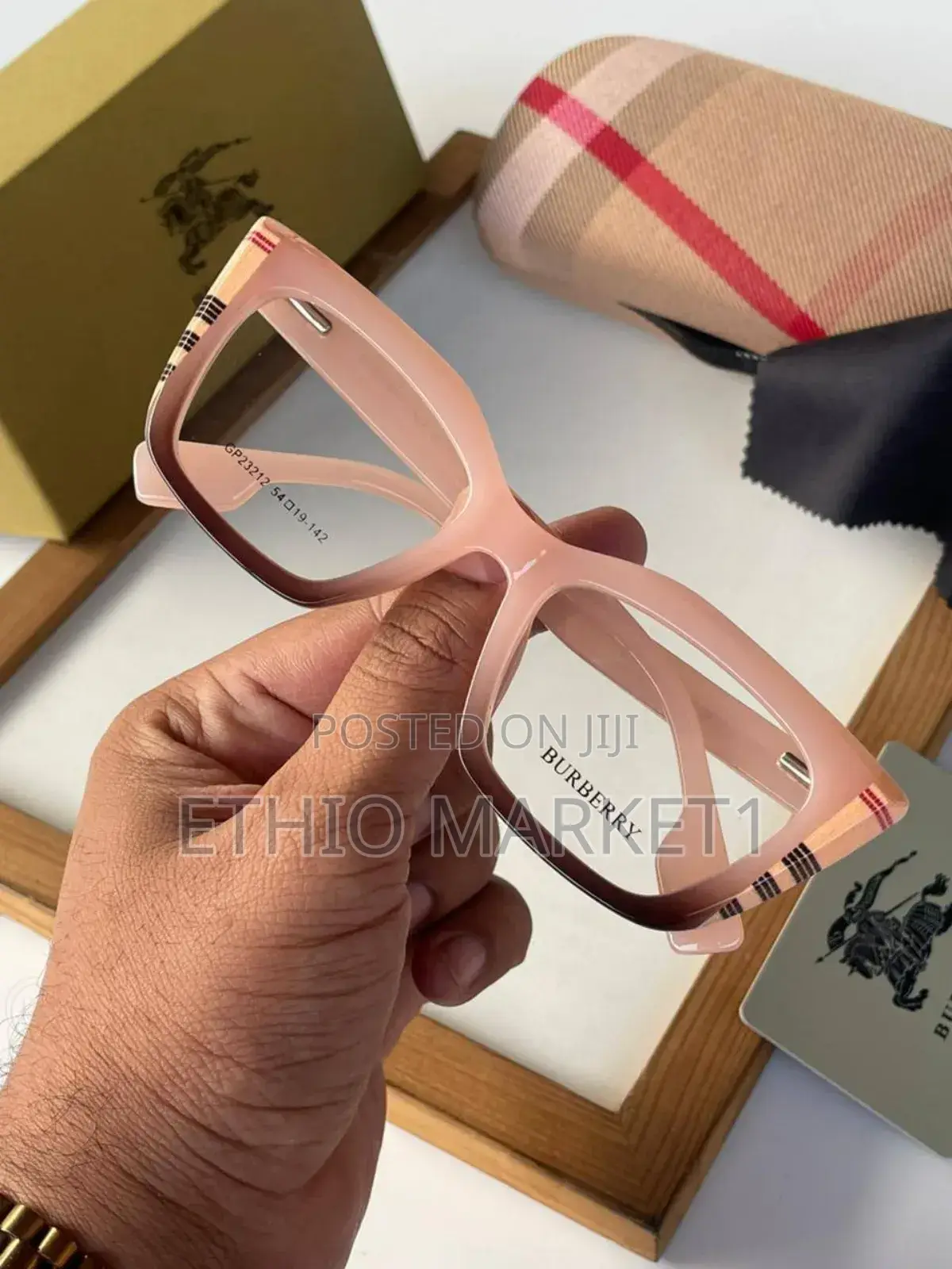 Burberry Transparent Lens Unisex Model Sunglasses