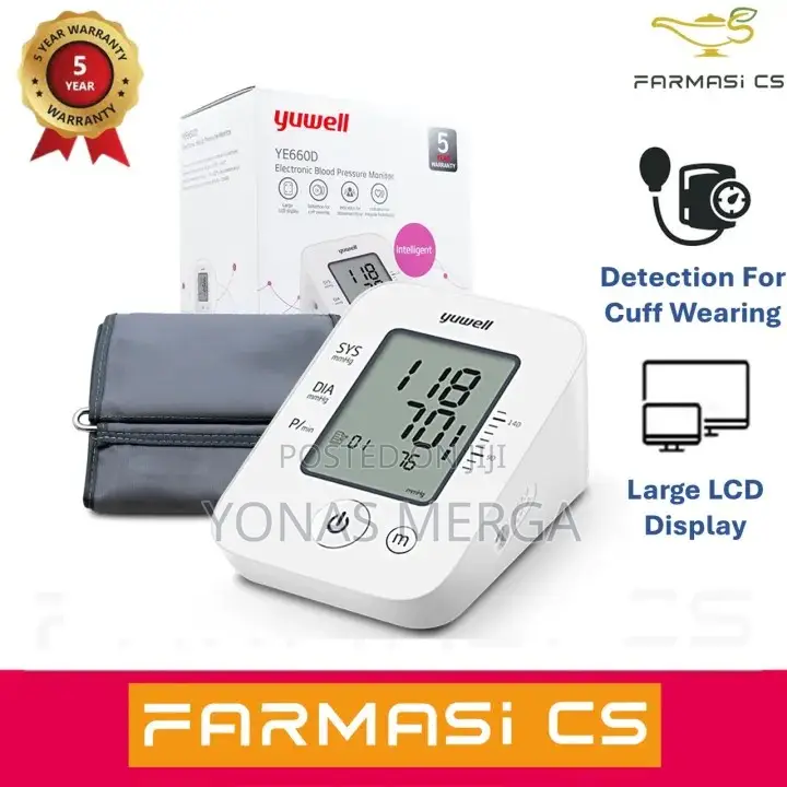 Yuwell YE660E Digital Blood Pressure Monitor解pack Of1(White)