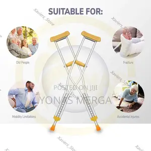 Photo - Crutches Under Arm Adjustable Adult Tall甾crutches 5’10-6’6