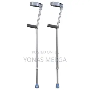 Elbow Crutches 画rubber Cap (Strengthened With a Steel Pad)
