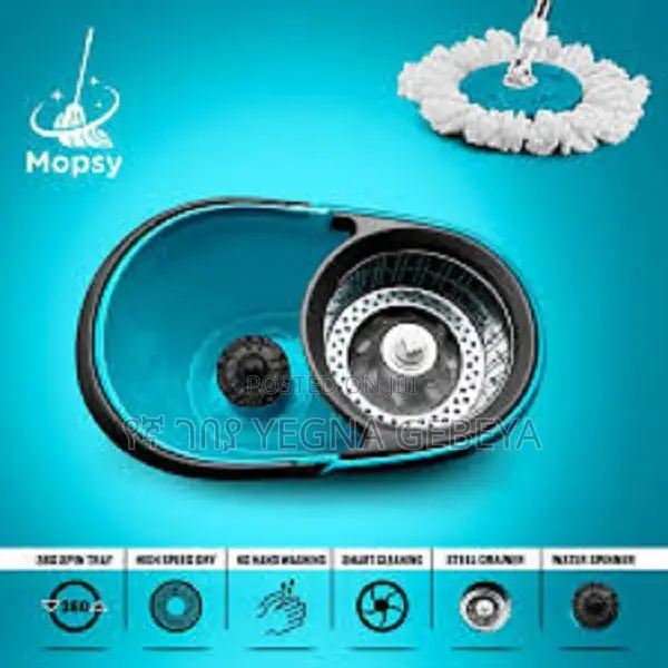 Mop With Bucket for Floor Cleaning Adjustable Mop Stick