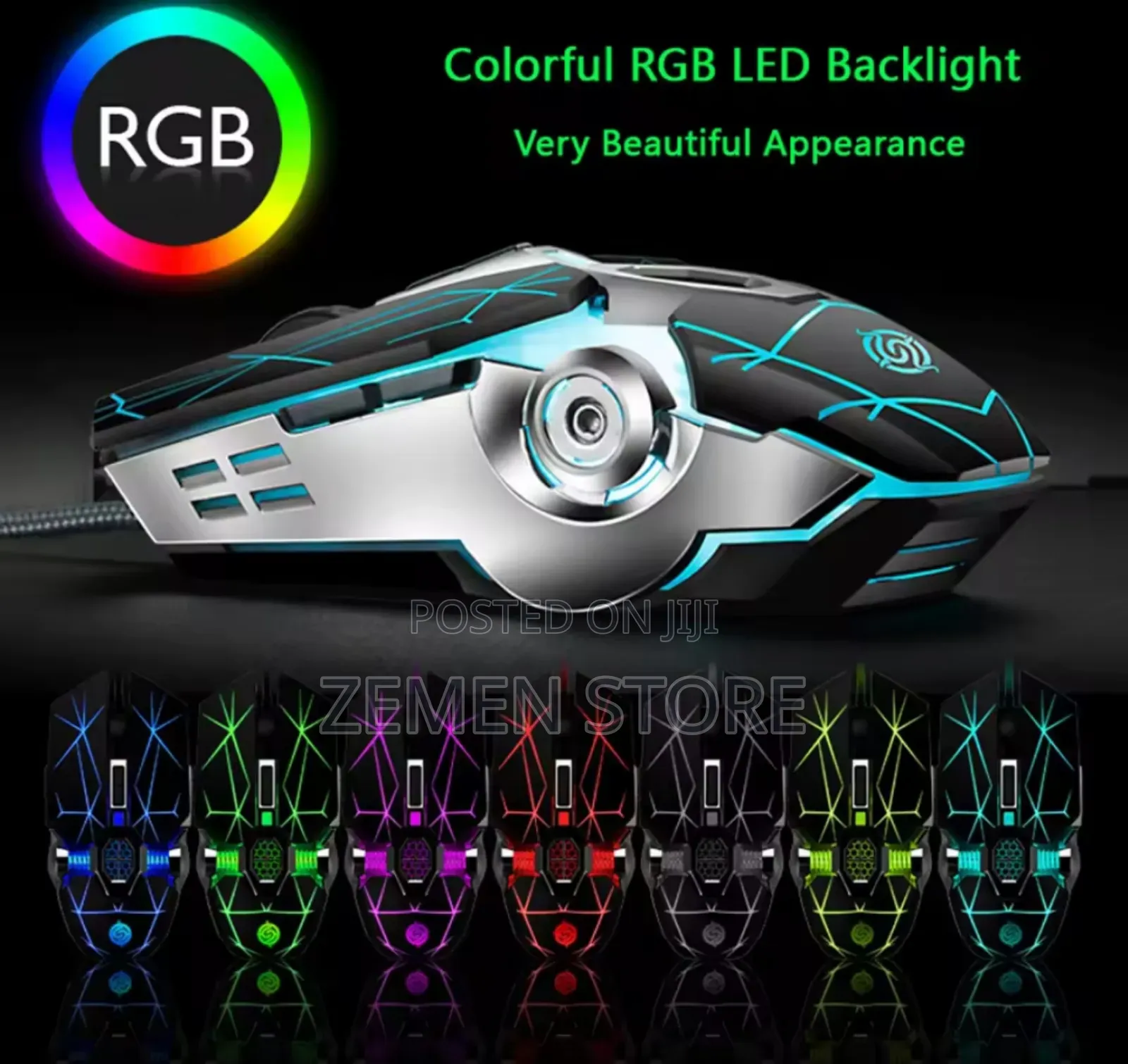 Wired Gaming Mouse - Rainbow Glare, DPI Shifting