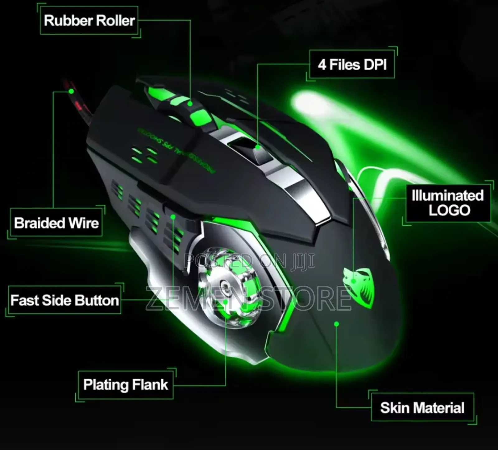 Wired Gaming Mouse - Rainbow Glare, DPI Shifting
