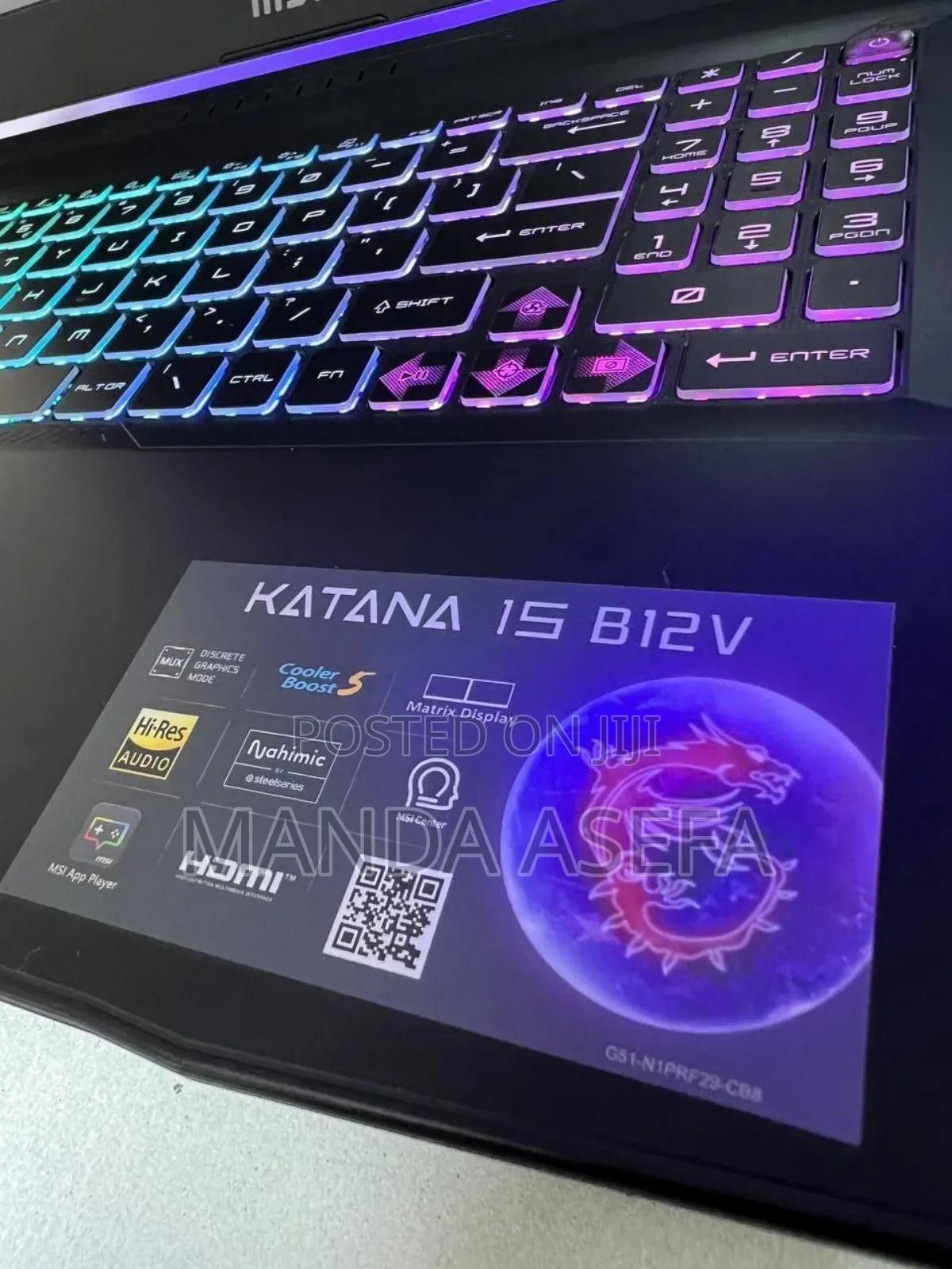 New Laptop MSI Katana 15 16GB Intel Core i7 SSD 512GB