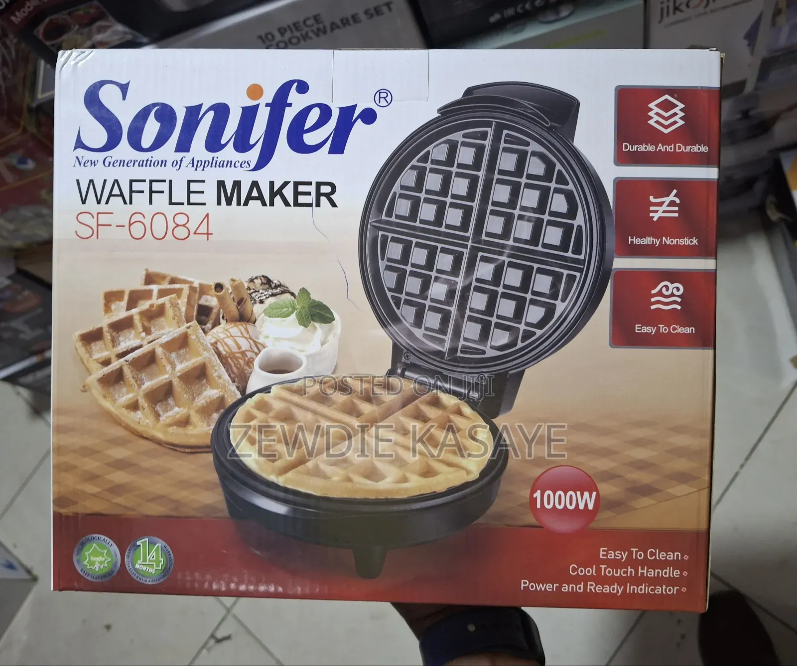 Sonifer Waffle Maker 1000watts