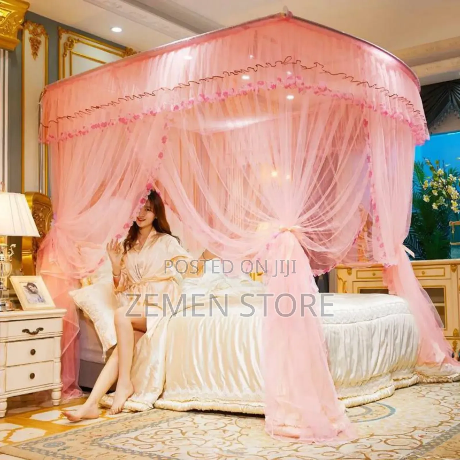 U-Shaped Mosquito Net With Stainless Steel Frame