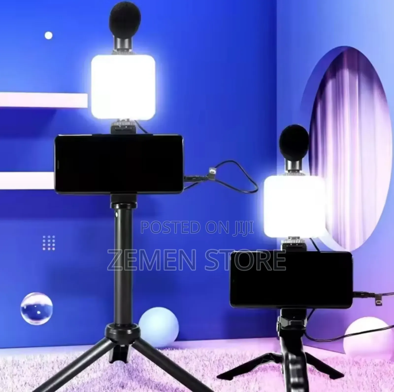 Production Kit With Tripod Microphone With Phone Holder