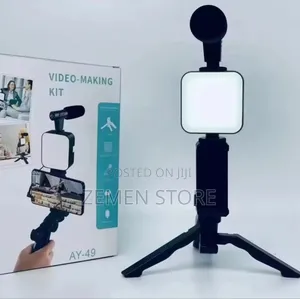 Production Kit With Tripod Microphone With Phone Holder