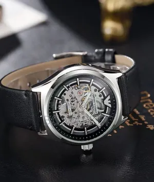 Photo - Leather Belt Automatic Luxury Watch Men's