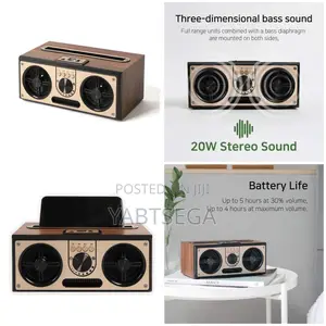 Photo -  SEVAN -Giftology Retro Wood 20W Bluetooth Speaker With FM