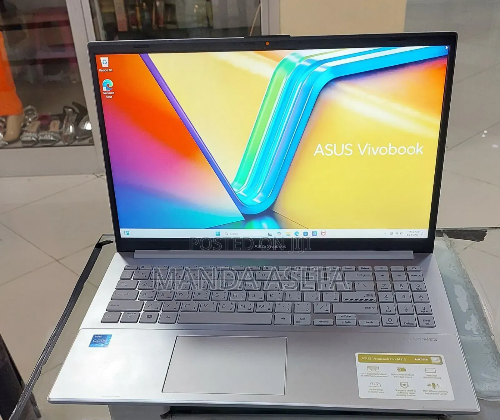 New Laptop Asus VivoBook 15 X505BA 8GB Intel Core I3 SSD 256GB