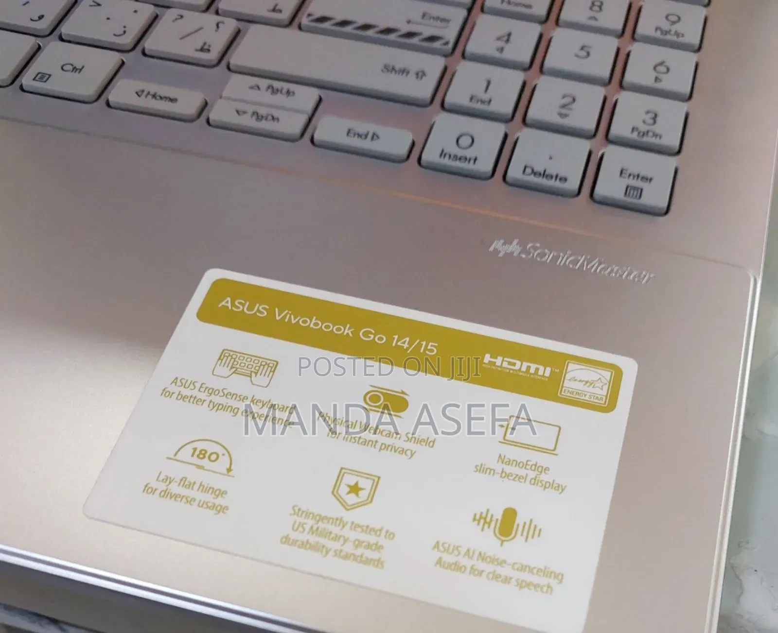 New Laptop Asus VivoBook 15 X505BA 8GB Intel Core I3 SSD 256GB