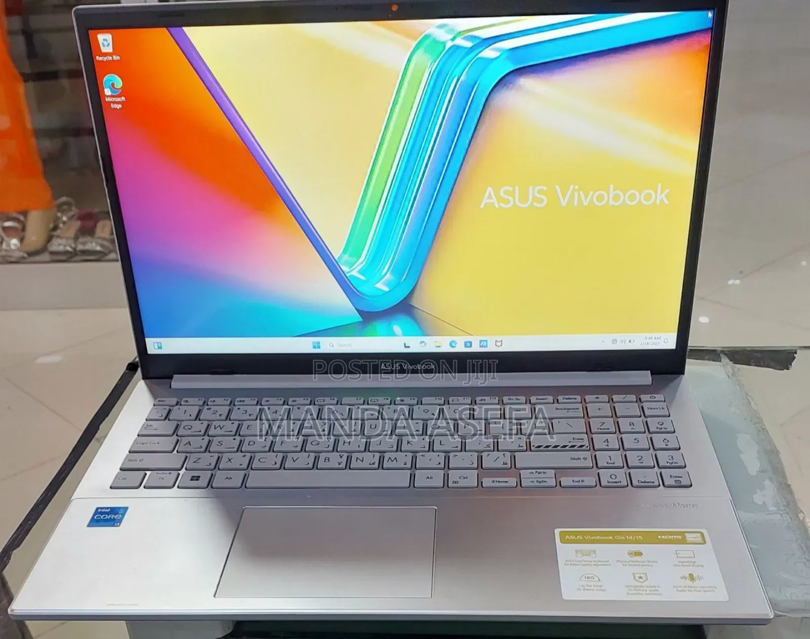 New Laptop Asus VivoBook 15 X505BA 8GB Intel Core I3 SSD 256GB