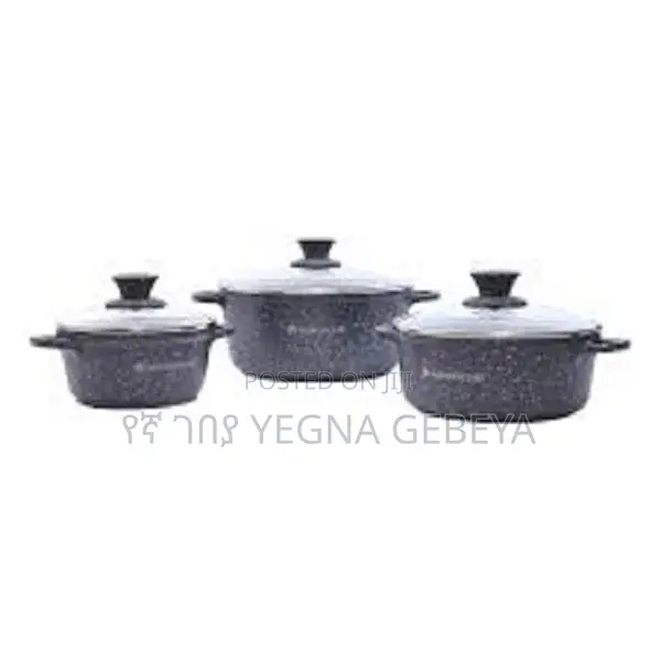 H.K Granite Non-stick Cooking Pot - 6pcs