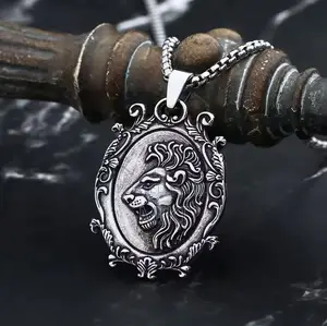 Mens Chain Necklace Lion of Judah