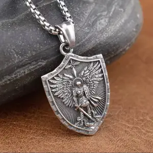 Mens Stylish St Michael Chain Necklace