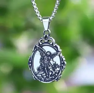 Mens Transparent Religious Chain Necklace