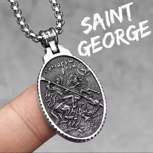 Mens St. George Trending Chain Necklace