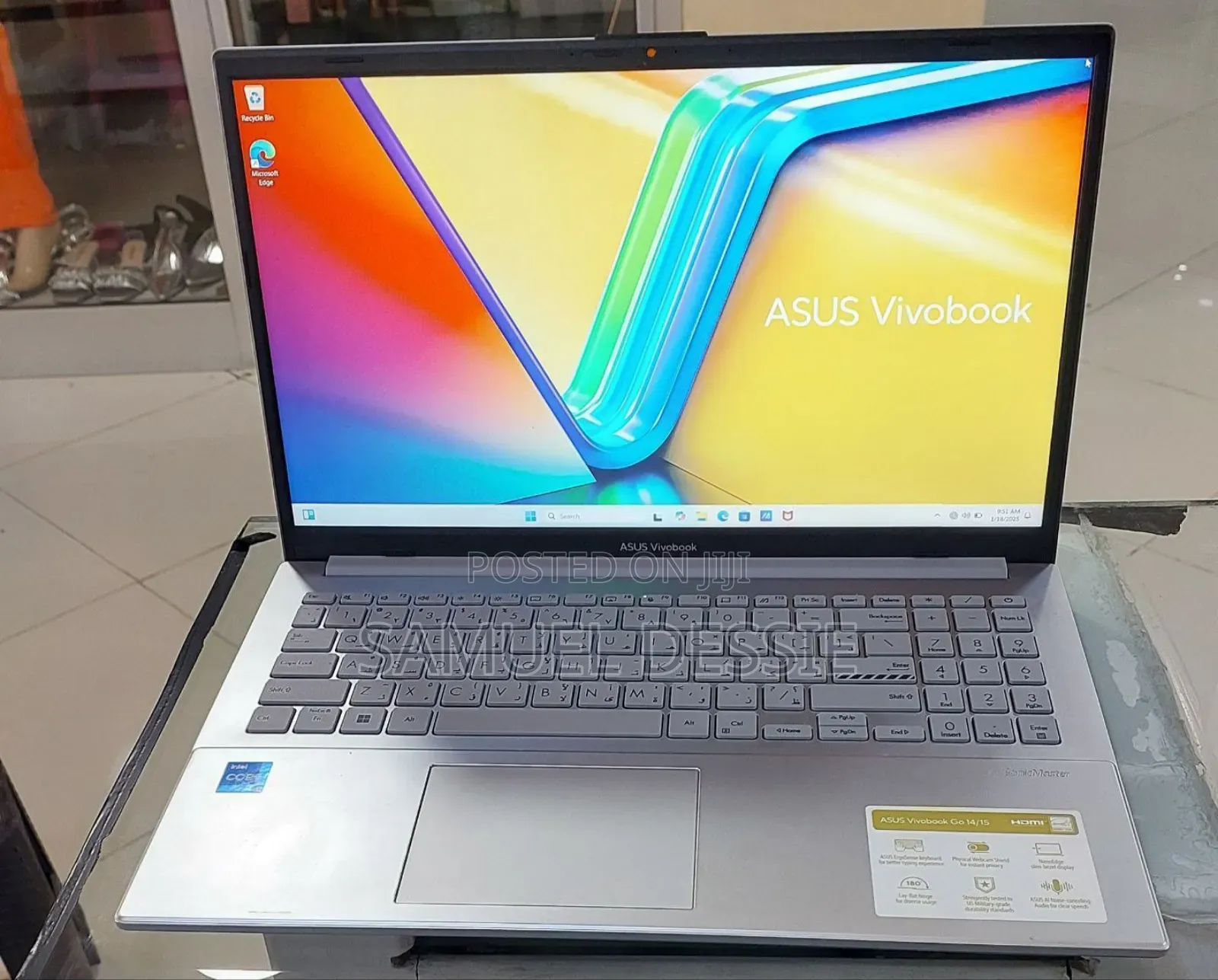 New Laptop Asus VivoBook 15 X505BA 8GB Intel Core I3 SSD 256GB