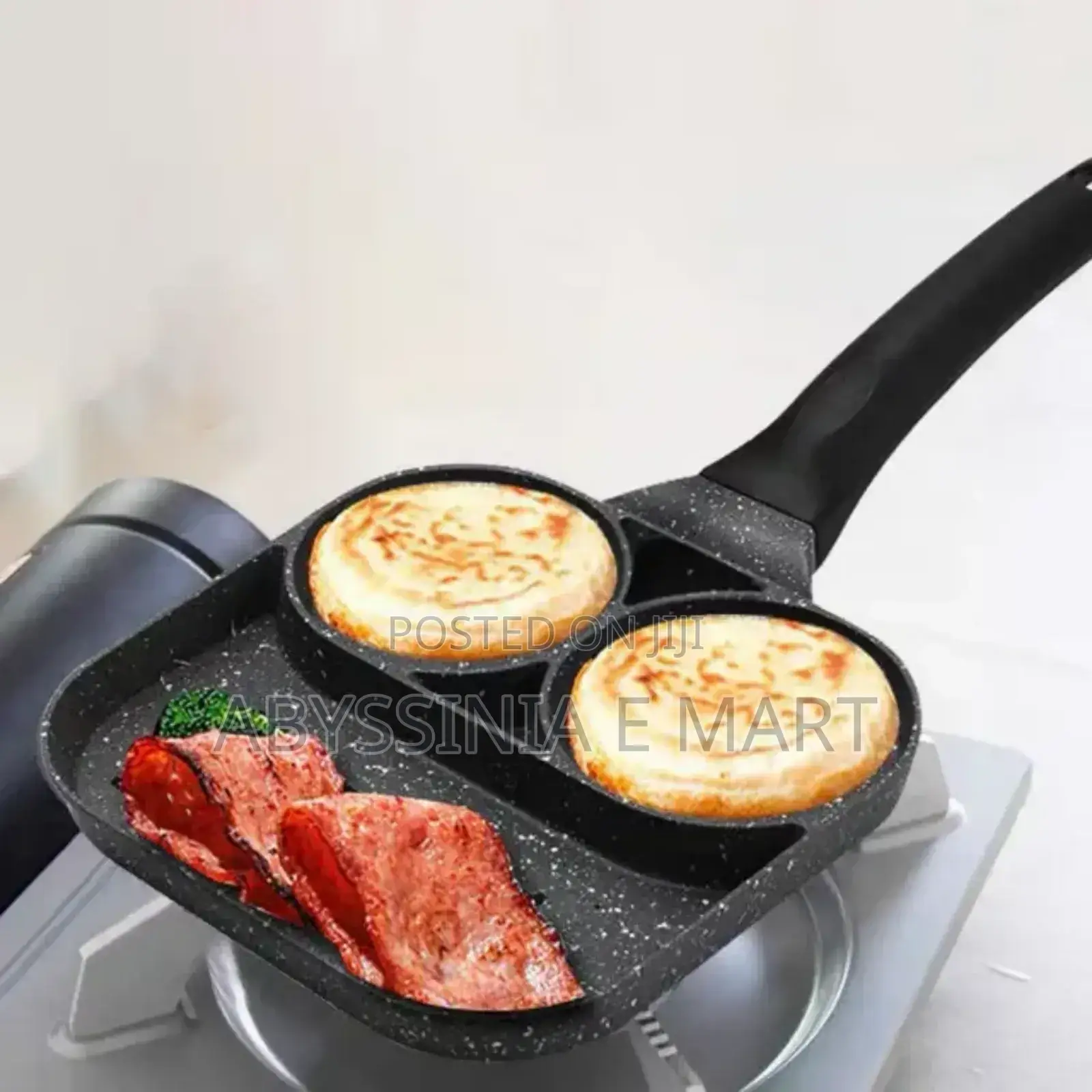 3 በ 1 የሆነ Partition Nonstick Pan