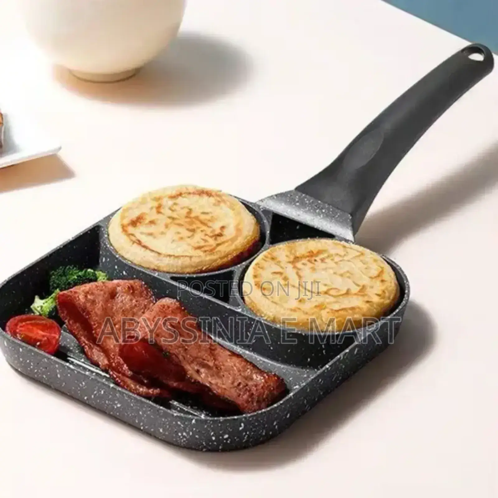 3 በ 1 የሆነ Partition Nonstick Pan