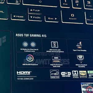 New Laptop Asus TUF Gaming A15 16GB AMD Ryzen 7 SSD 512GB