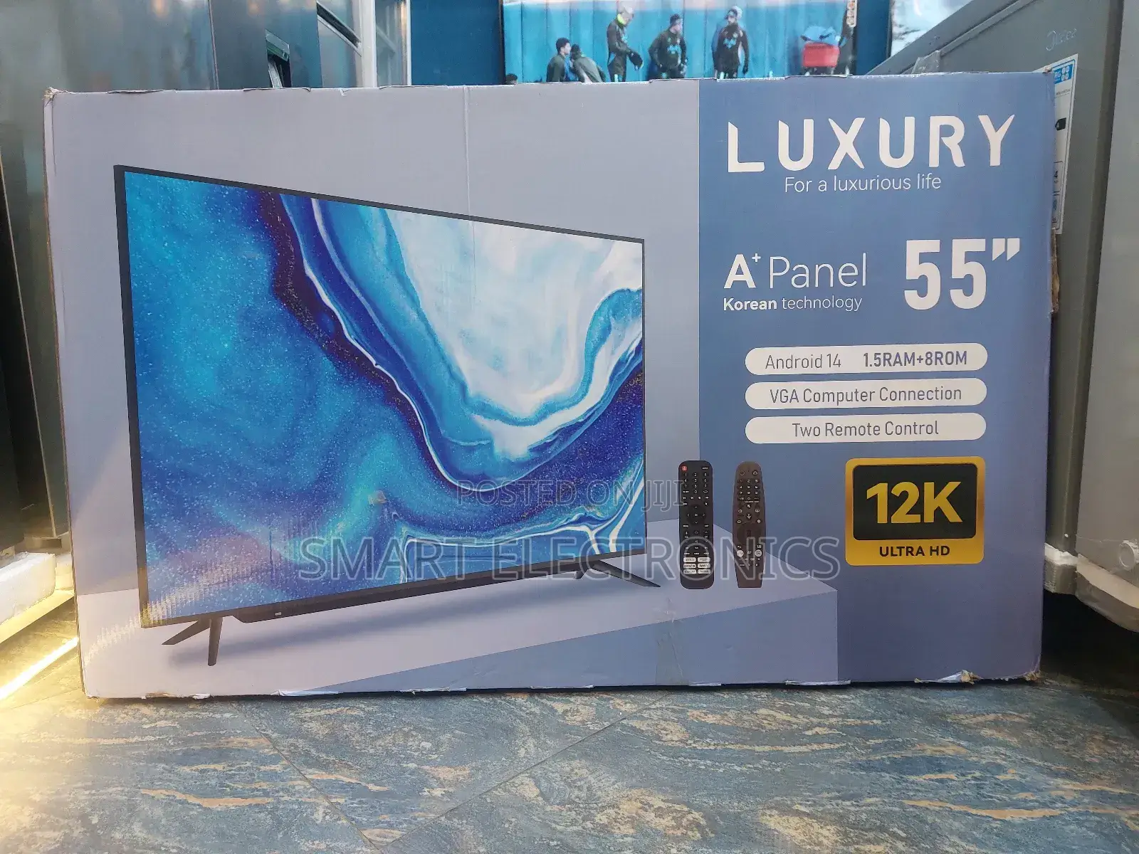 Luxury 55 Inch Double Glass 12 K Uhd TV