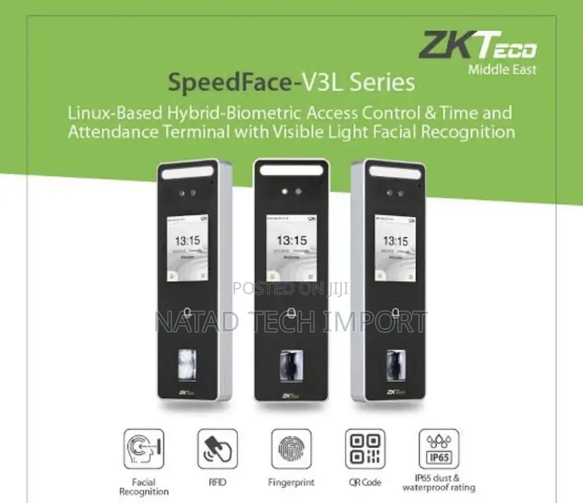 ZKTECO Speedface-V3l Linux-Hybrid-Biometric Access Control