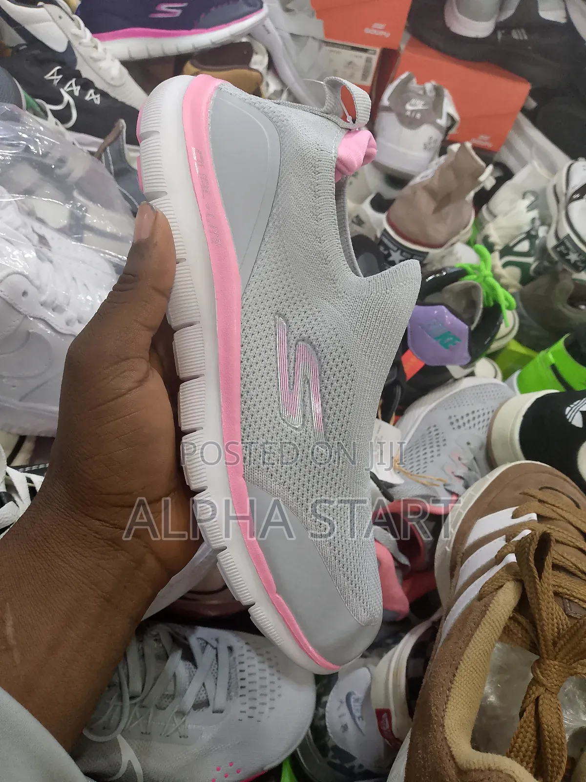 Skechers Gray / Pink High Quality Shoes for You