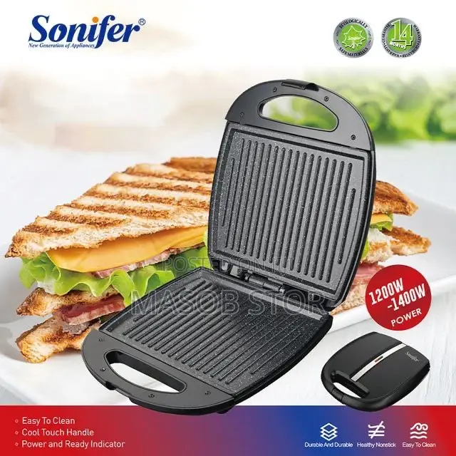 Sonifer Sandwich Maker Grill/ የሳንዱች እና የዳቦ መጥበሻ