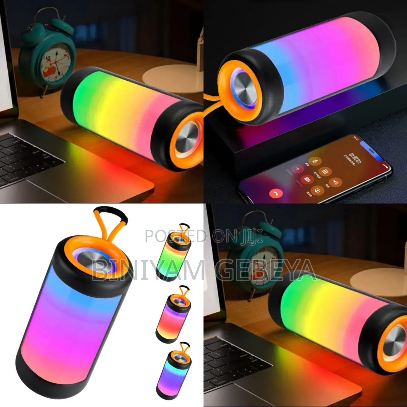 Quality ስፒከር L117 Wireless Bluetooth Speaker መብራት ያለው