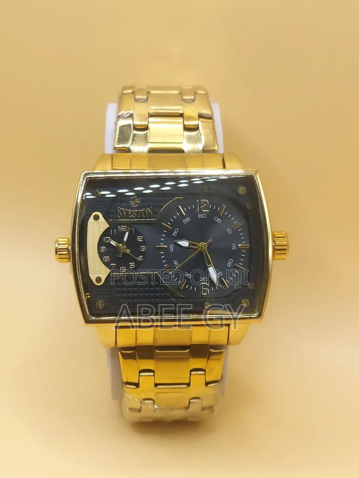 Seveston Watch Quartz Display Stainles Steel Wristwatch