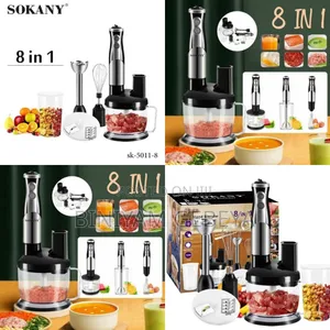 Original SOKANY 8IN1 HAND BLENDER ጁስ፣ ስጋ አትክልቶችን ይፈጩበታል