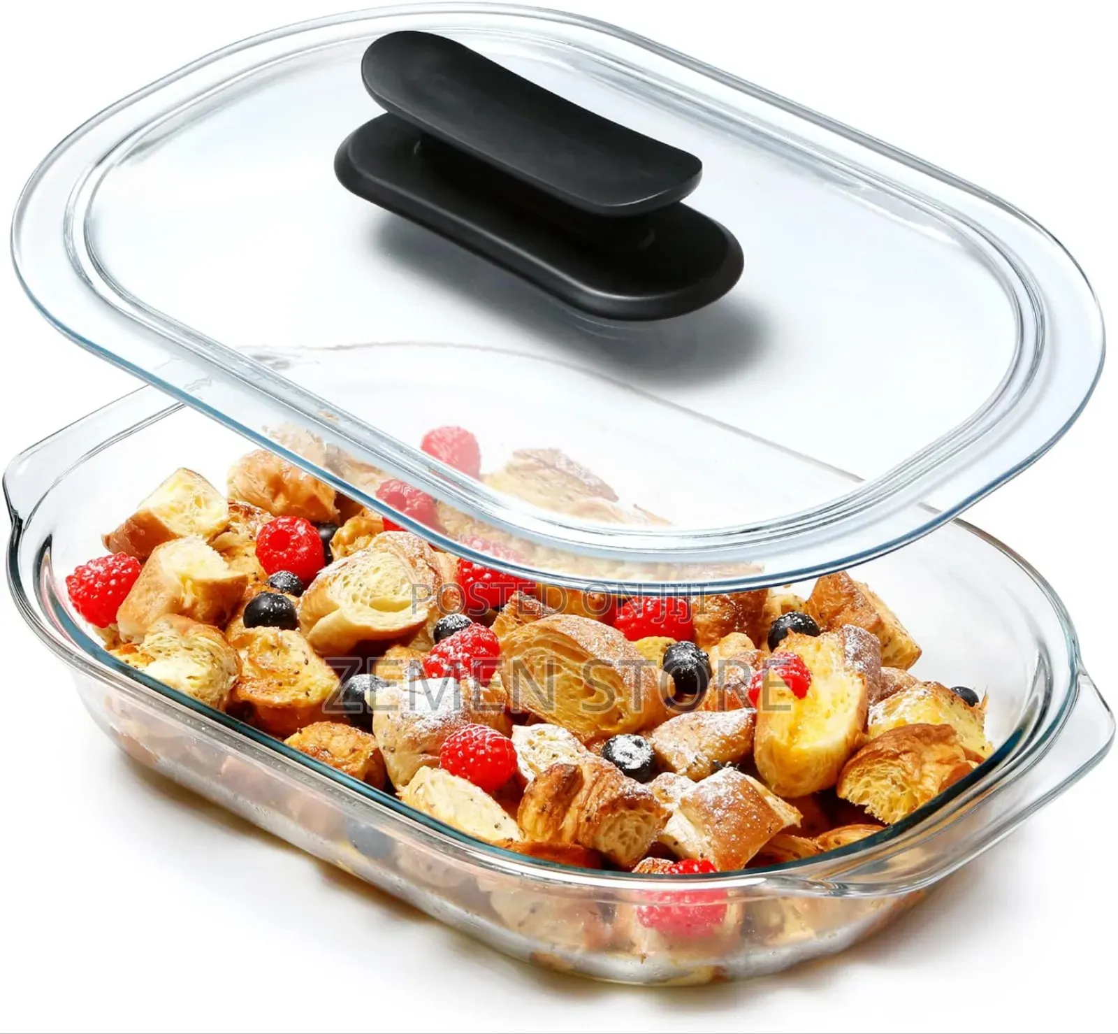 Durable Tempered Glass Bakeware With Lid