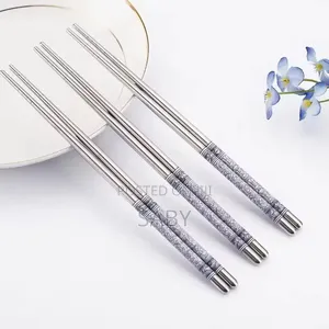 Photo - 5pairs Stainless Still Reusable Chopsticks