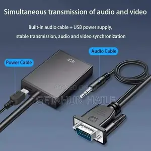 Vga to Hdmi (Vga Male to Hdmi Female Audio Video Converter )