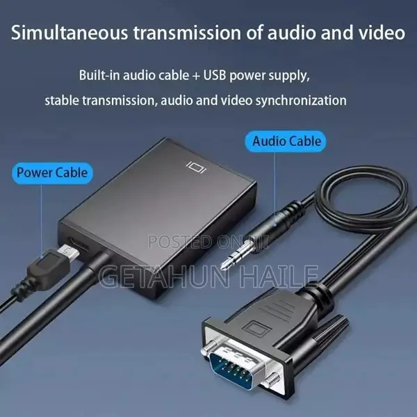 Vga to Hdmi (Vga Male to Hdmi Female Audio Video Converter )