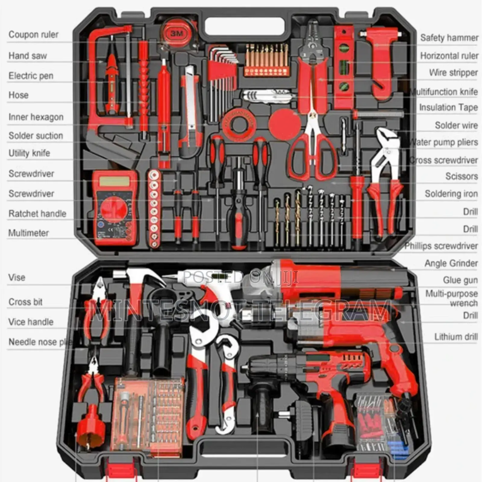 Edon Toolbox With Full Accessories 100pcs Toolset