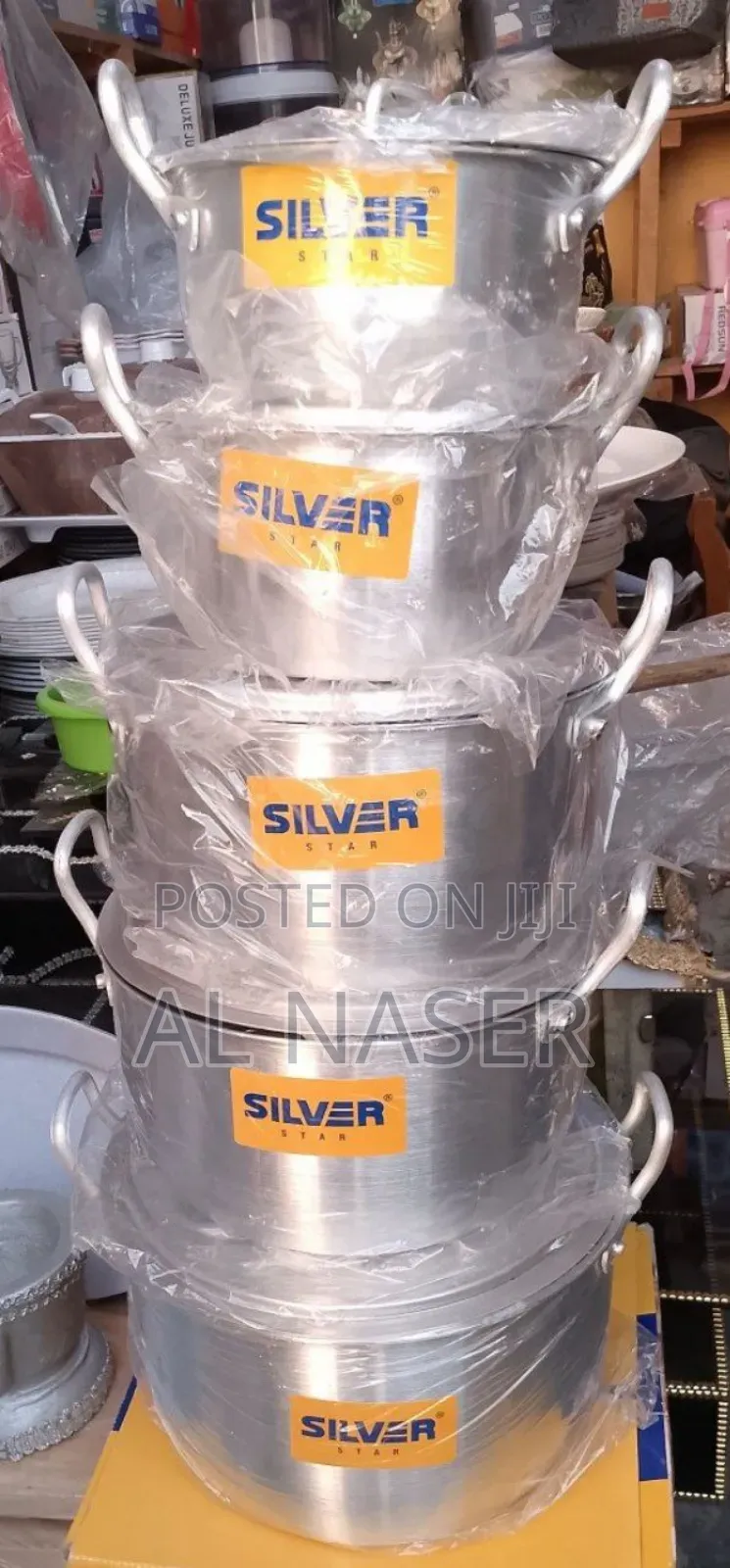Silver ባለ 5,ድስጥ ወፍራምና የማይዝ
