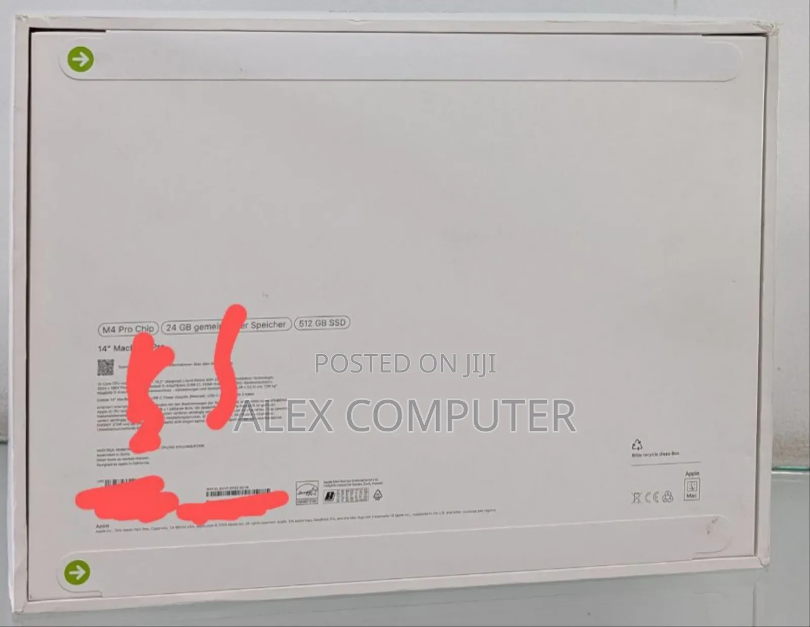 New Apple MacBook Pro 2024 M4 Pro 14-Inch 24GB Apple M4 SSD 512GB