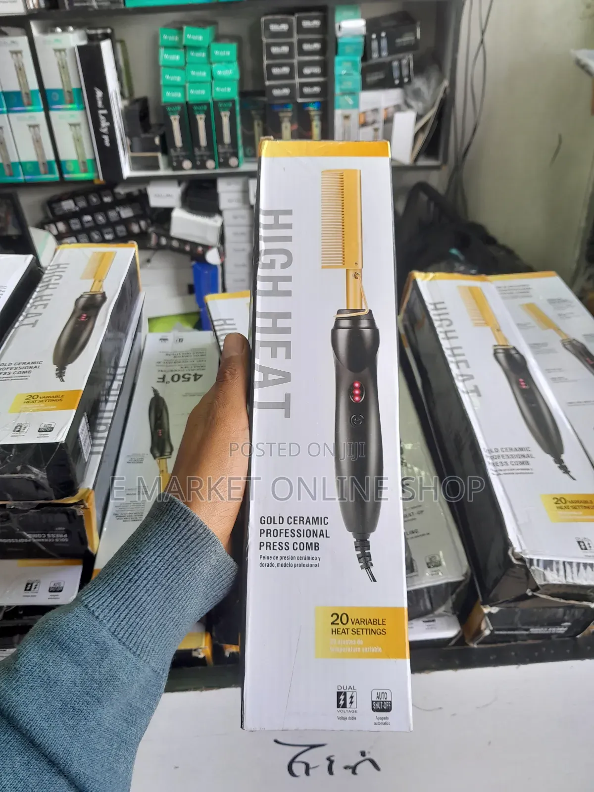 Gold Ceramic Professional Press Comb