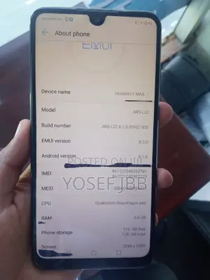 Photo - Huawei Y Max 128 GB Black