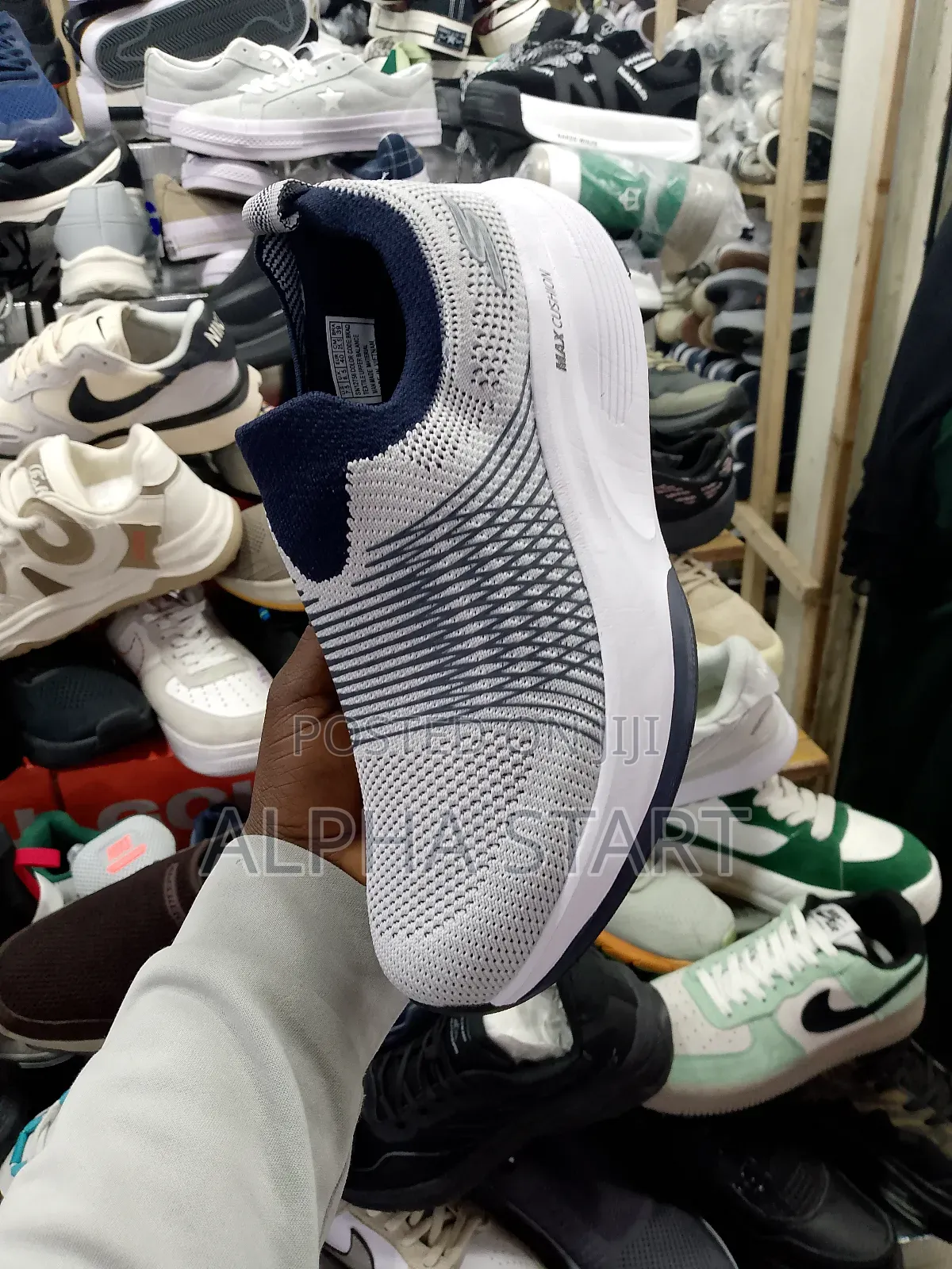 Skechers White Blue Smooth Quality Sneakers for You