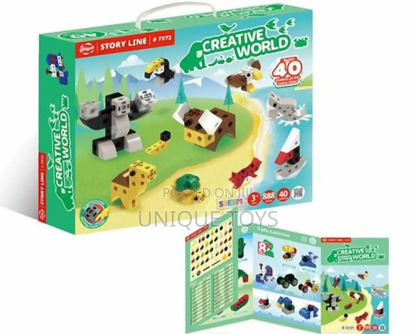 Creative World STEM Building Blocks Set, 40 Models, 888 PCS