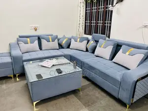 Expertise L Shape Sofa Set With Table 2 Boxes.