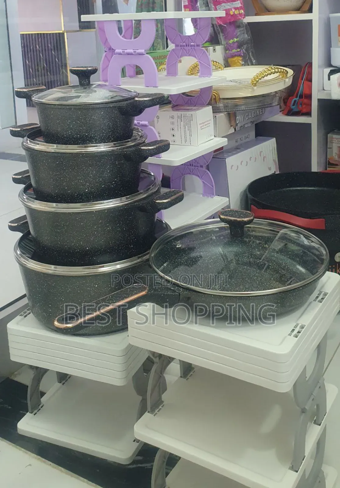 5 PCS Momcoc Home and Kitchen Marble Cookware